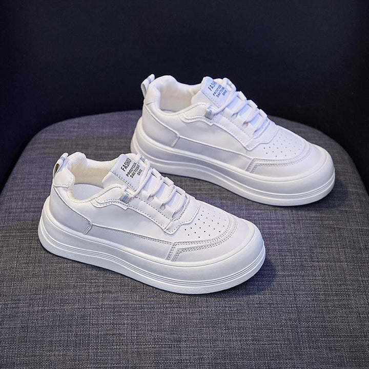 Women's Trendy Thick-soled Sponge Cake Big Toe White Shoes - Trendha