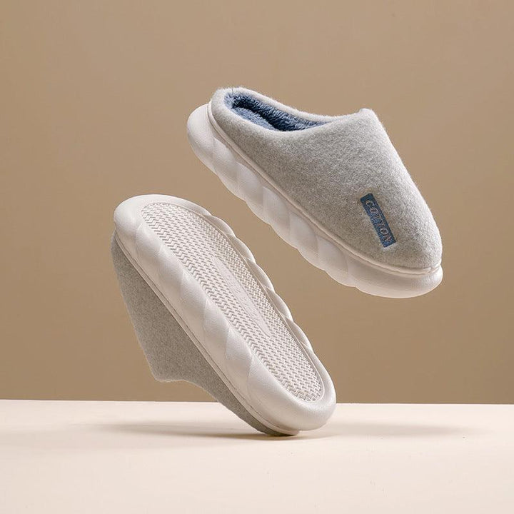 Household Non-slip Warmth Thick-soled Cotton Slippers - Trendha