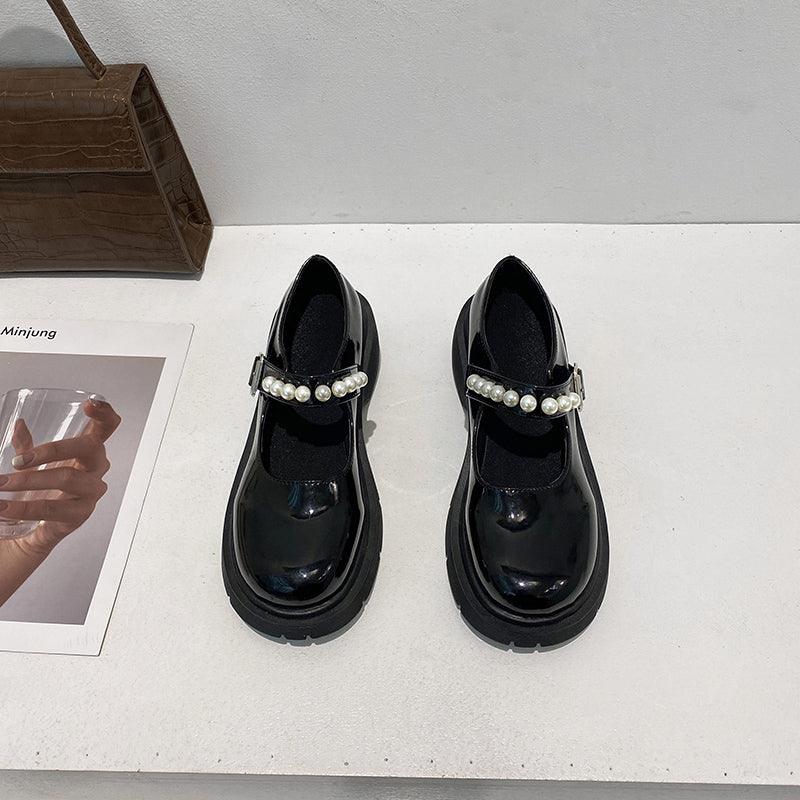 British Style Small Leather Shoes Female Retro Mary Jane Shoes Thick-soled Soft Girl Japanese Jk Single Shoes - Trendha