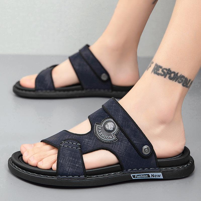 Outdoor Trendy Beach Sandals For Sports Wear Dual-use Non-slip Driving Slippers - Trendha