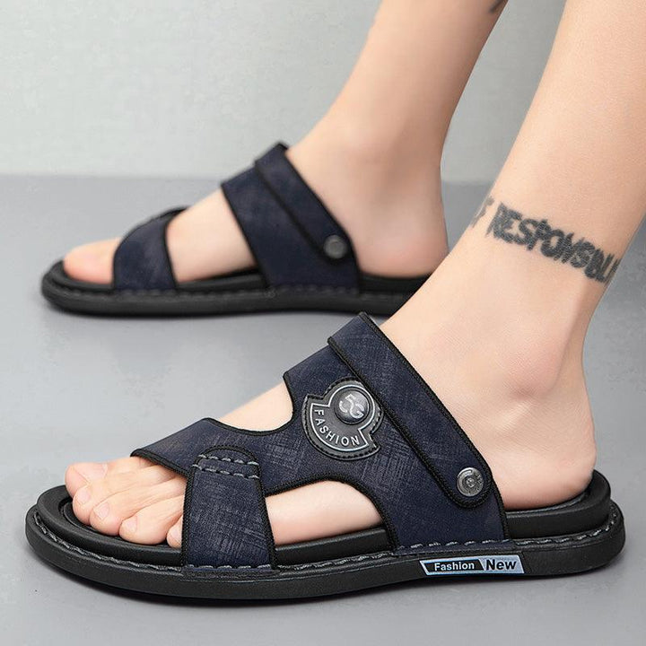 Outdoor Trendy Beach Sandals For Sports Wear Dual-use Non-slip Driving Slippers - Trendha