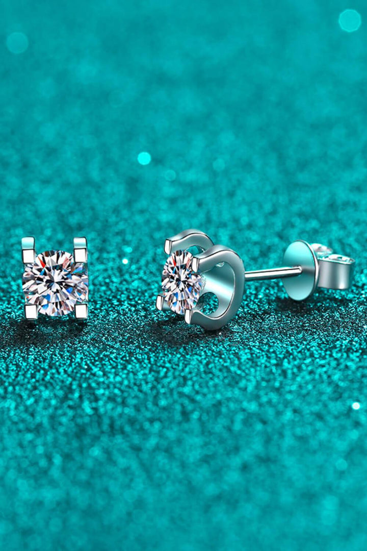 Limitless Love 1 Carat Moissanite Stud Earrings - Trendha