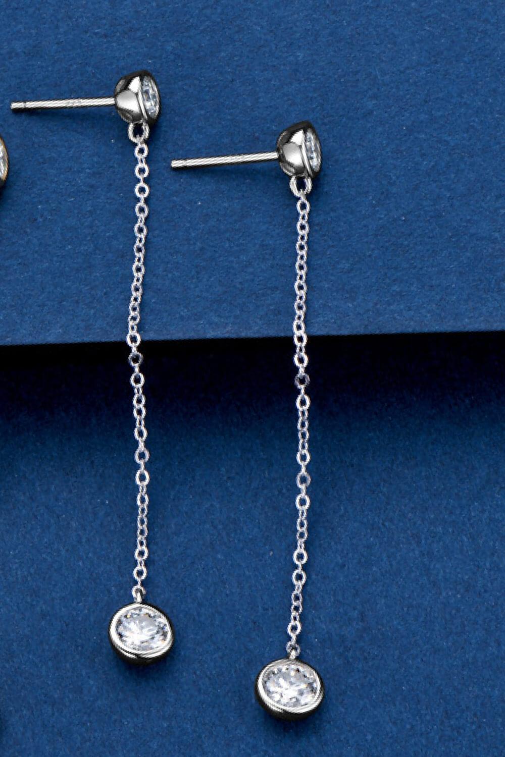 Moissanite Chain Earrings - Trendha