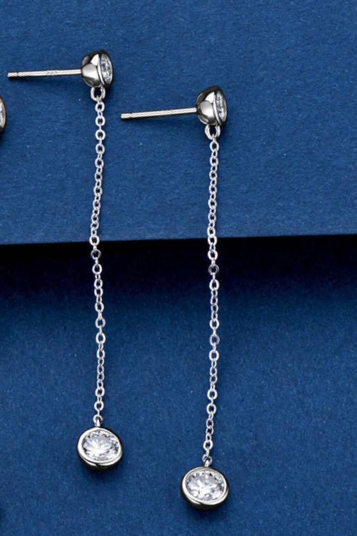 Moissanite Chain Earrings - Trendha