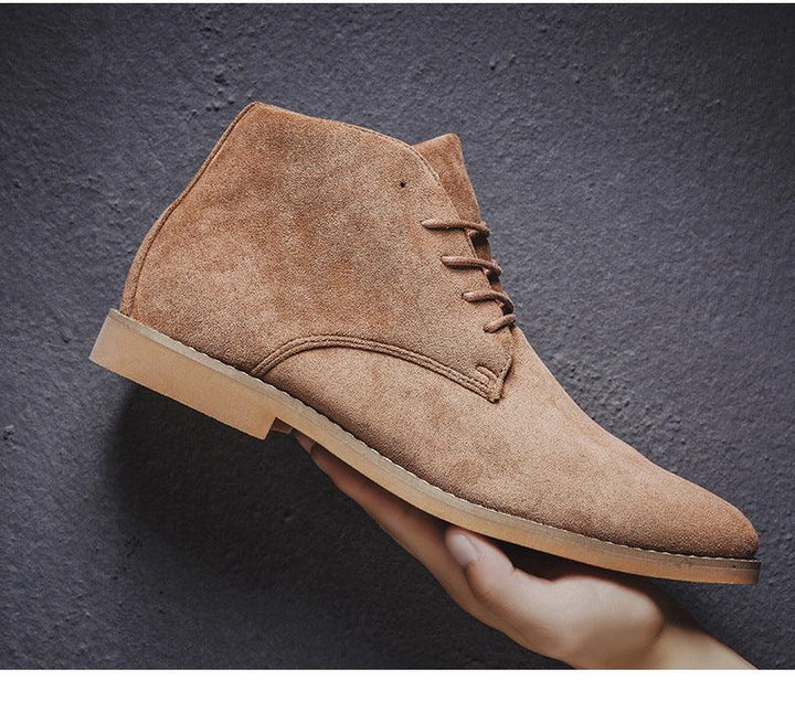 Trendy Men's Boots | British Style Pointed Toe Leather Boots for Men - Trendha