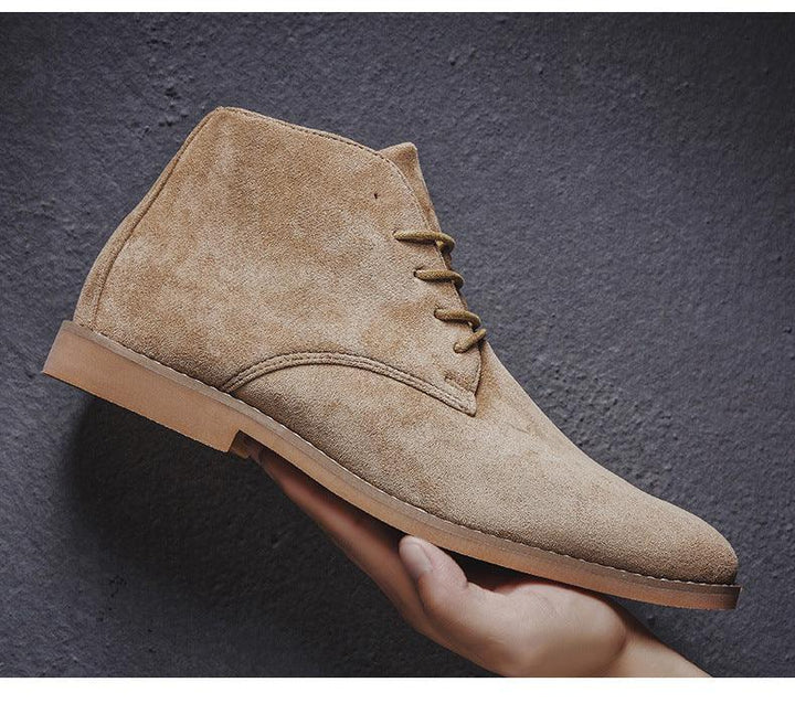 Trendy Men's Boots | British Style Pointed Toe Leather Boots for Men - Trendha