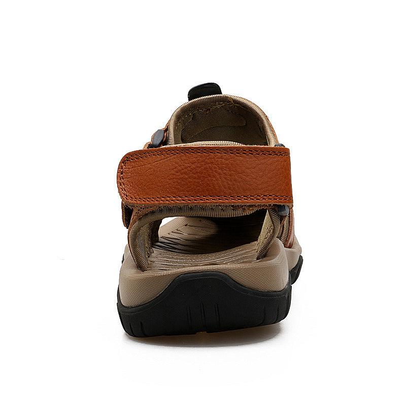 Large Size Two-layer Leather Toe Outdoor Casual Sandals - Trendha