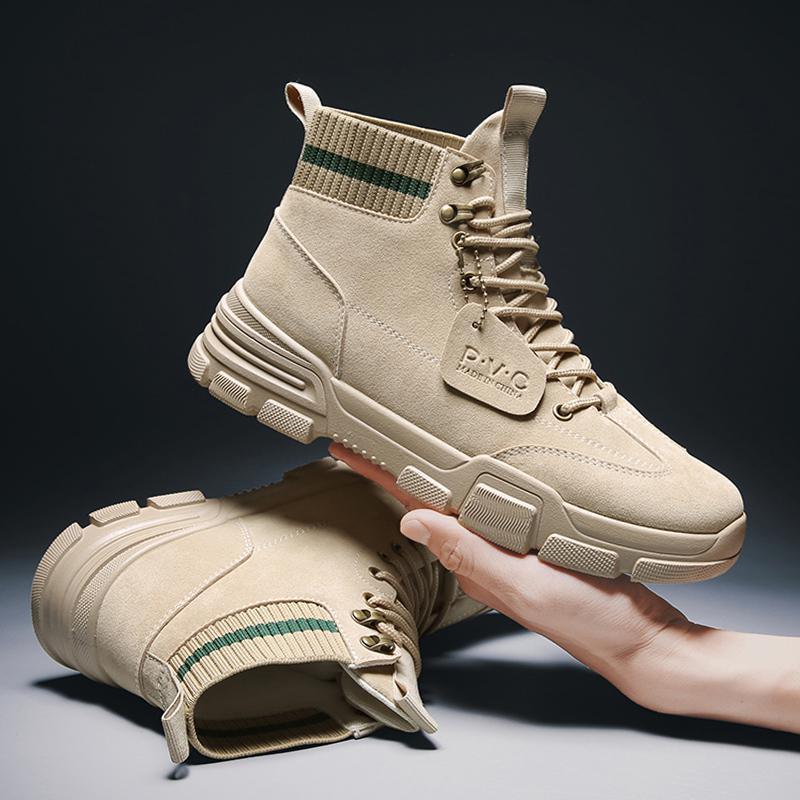 Men's high top work clothes men's shoes - Trendha