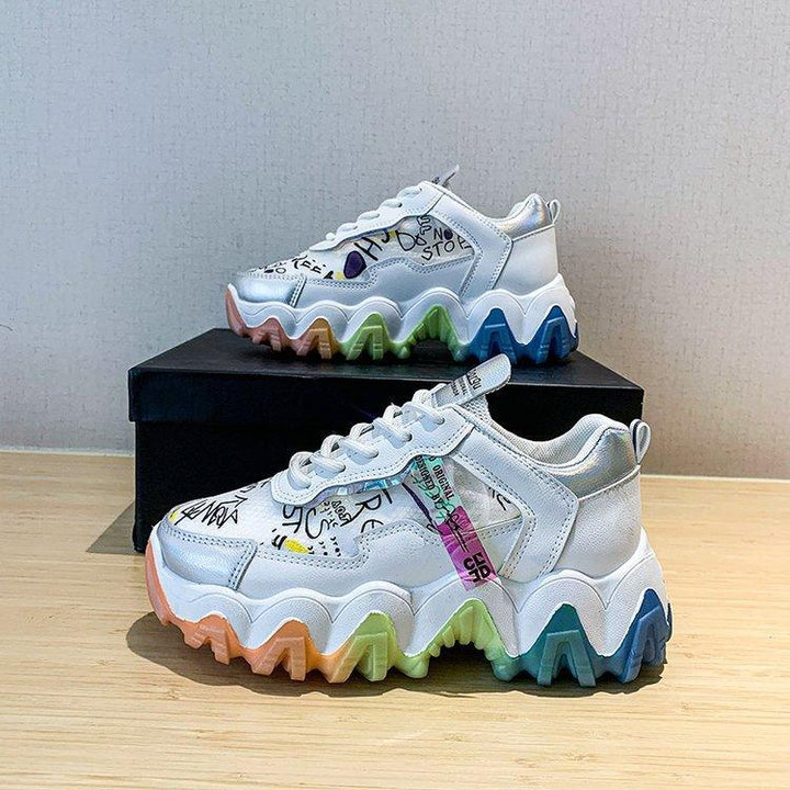 Breathable Mesh Sneakers With Small Thick Soles - Trendha