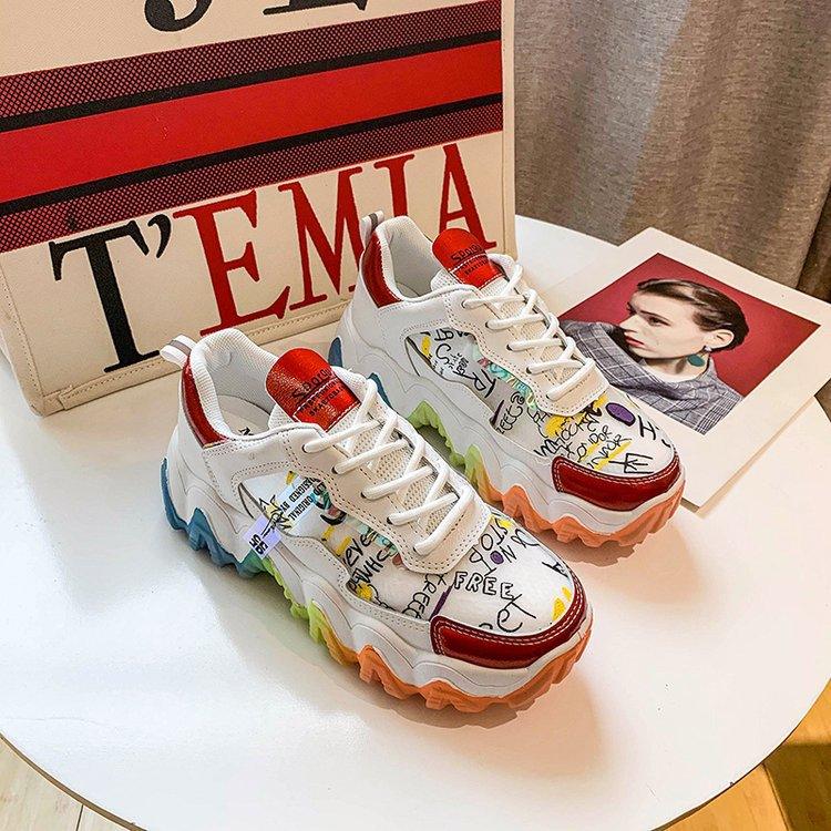 Breathable Mesh Sneakers With Small Thick Soles - Trendha