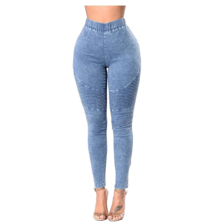 Creased Women'S High-Waisted Butt-Lifting Women'S Jeans - Trendha
