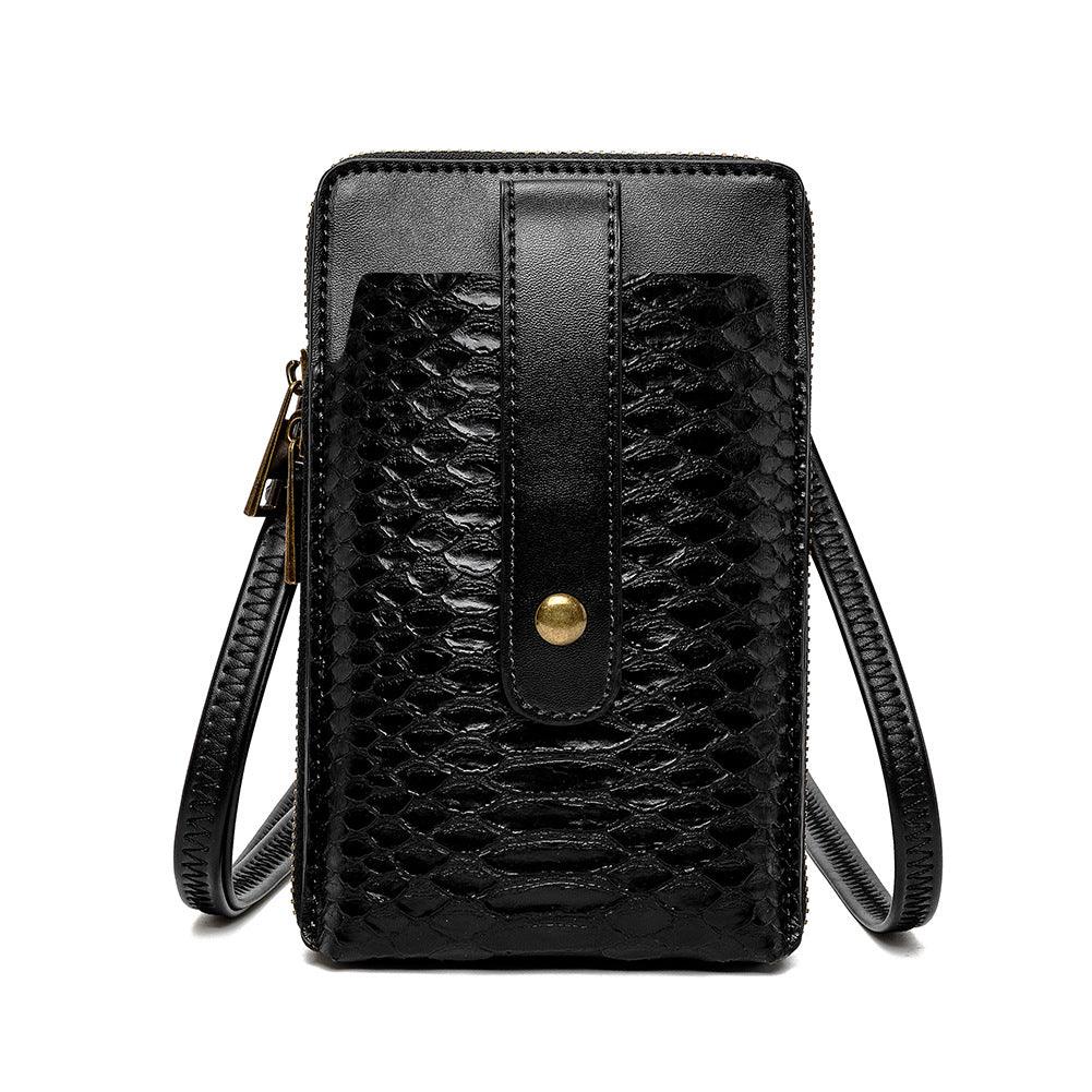 Ladies Shoulder Bag Snake Print Small Square Bag PU Leather Lipstick Bag
