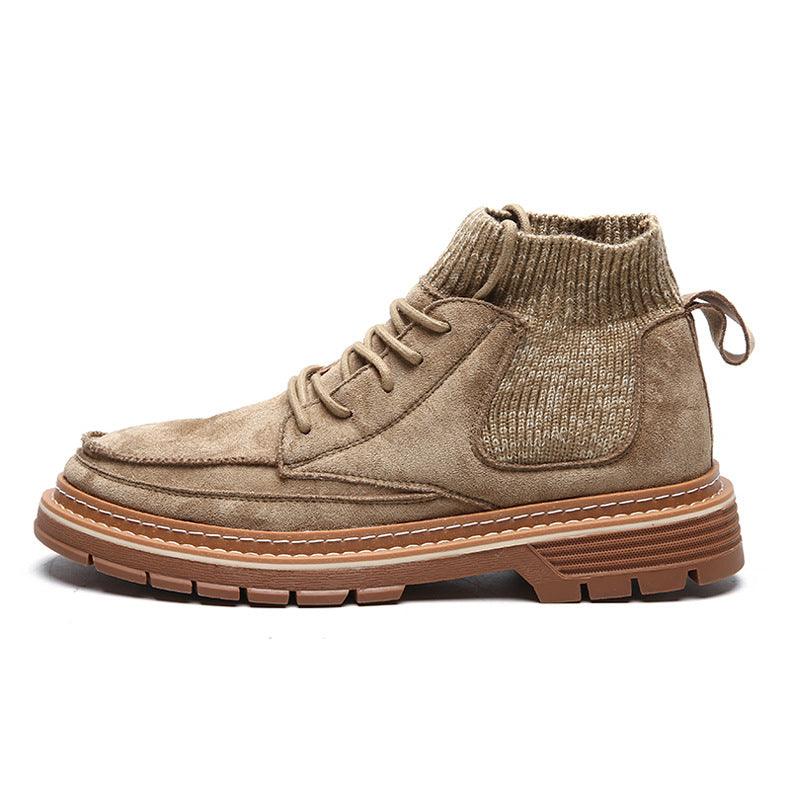 Men's high top Martin boots fashion socks big head - Trendha