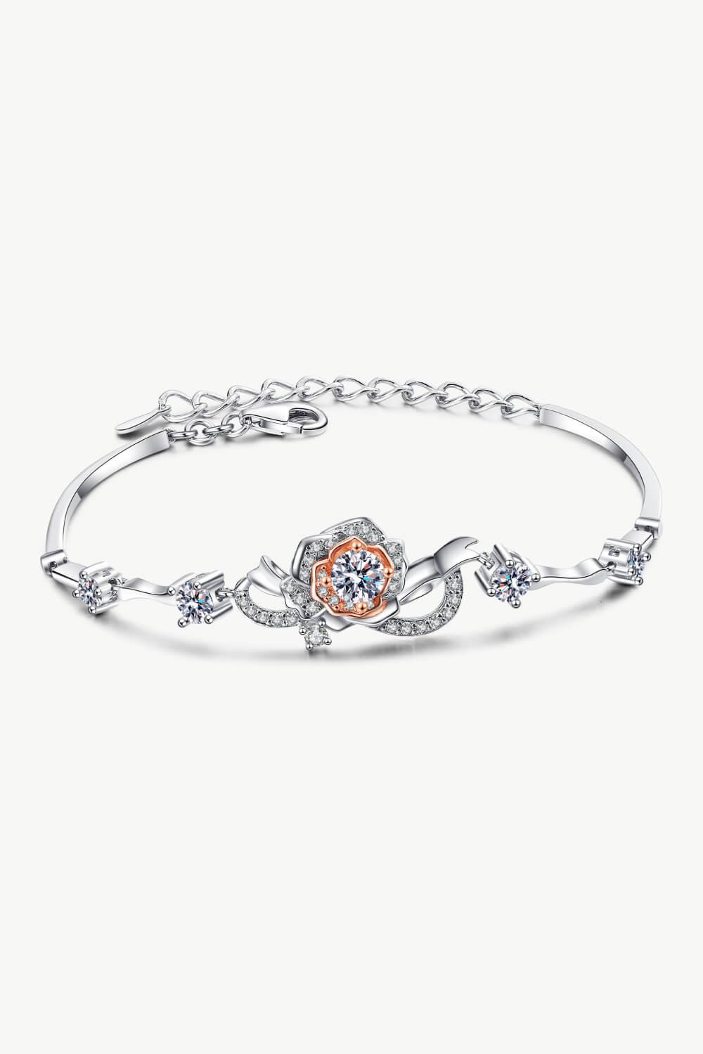 925 Sterling Silver Moissanite Bracelet - Trendha