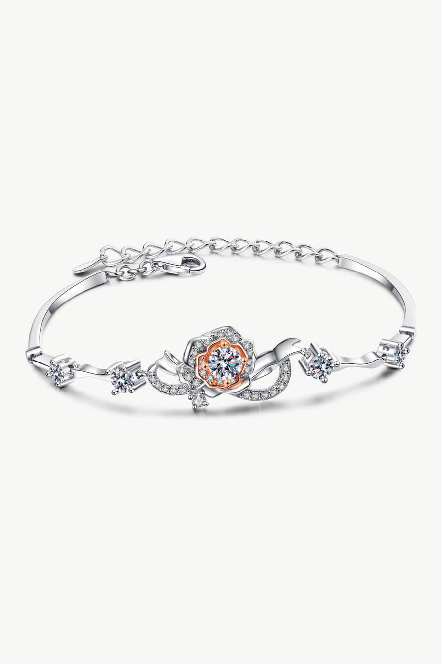 925 Sterling Silver Moissanite Bracelet - Trendha