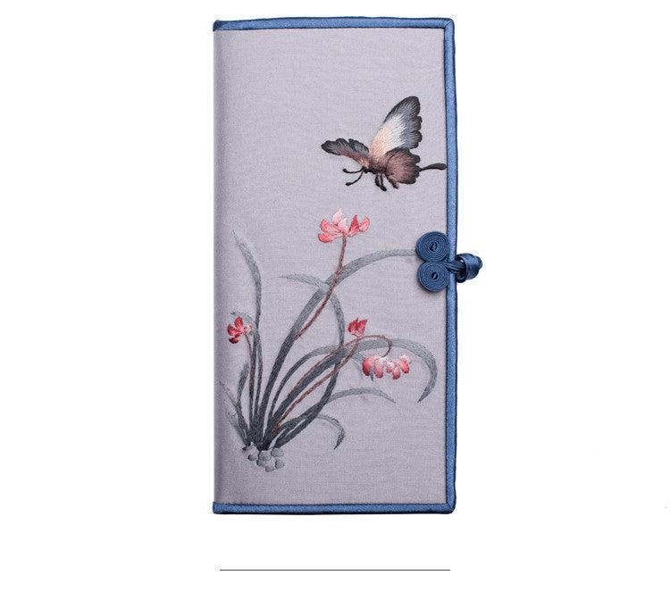 New Buckle Hand-embroidered Long Wallet - Trendha