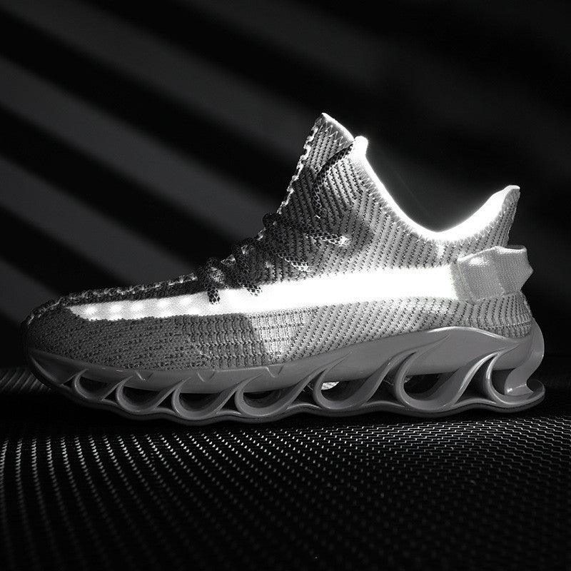 Flying Woven Fabric Breathable Sneakers, Hollow Casual Shoes, Large Size Shoes - Trendha