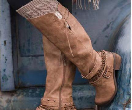Retro women's high boots for knights - Trendha