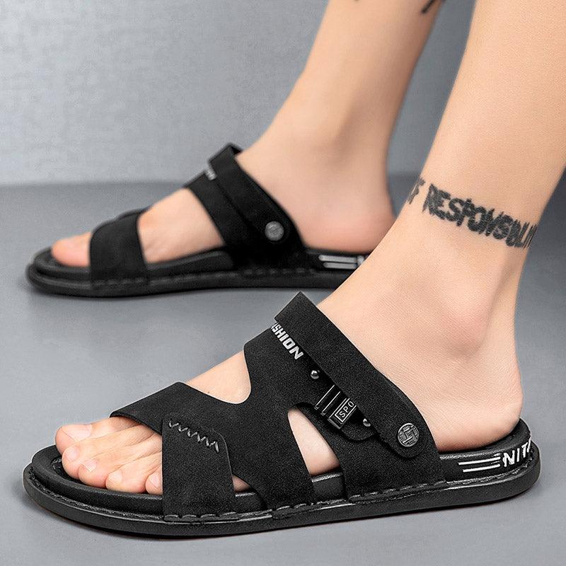 Outdoor Trendy Beach Sandals For Sports Wear Dual-use Non-slip Driving Slippers - Trendha
