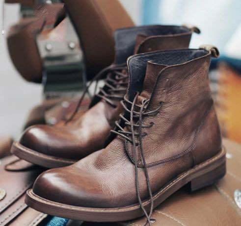 Generous Head Thin Belt Short Tube Rub Color Casual All-Match Men's Boots - Trendha