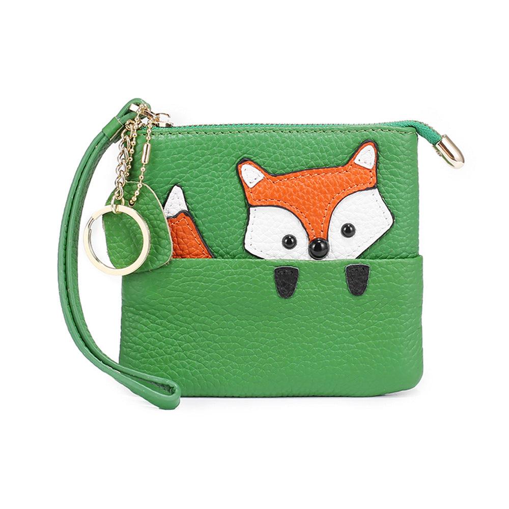 Women's Cute Mini Leather Zipper Small Wallet - Trendha