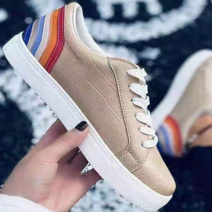 Single Shoes Women Lace-up Couple Small White Shoes - Trendha