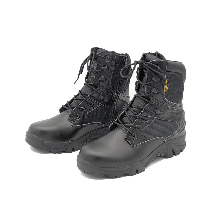 Men's Leather Suede Delta Military Boots - Trendha