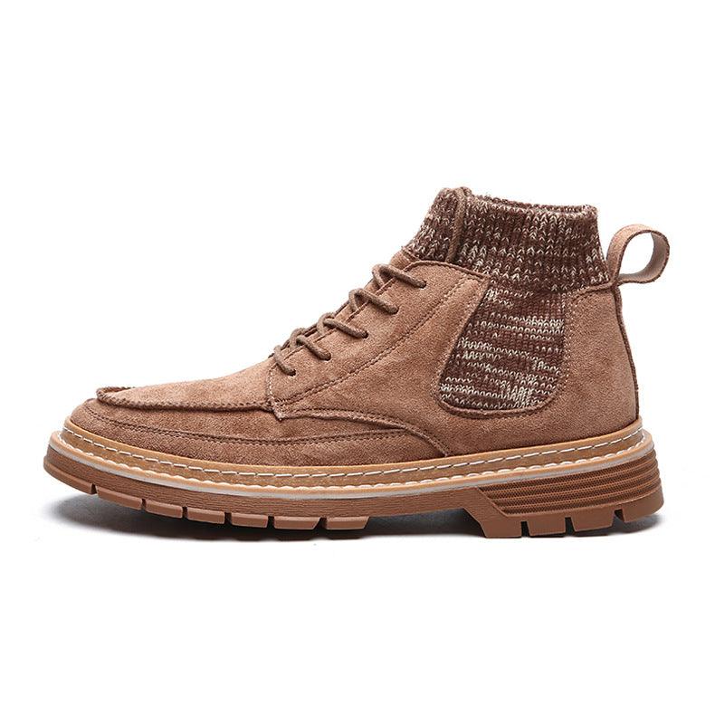 Men's high top Martin boots fashion socks big head - Trendha