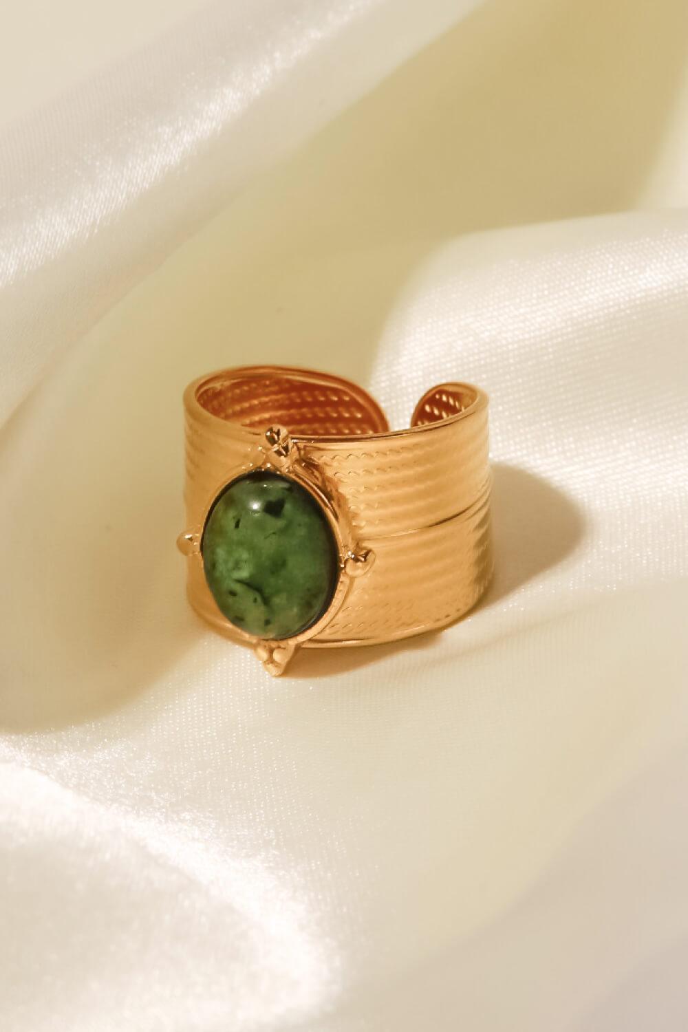 18K Gold-Plated Wide Open Ring - Trendha