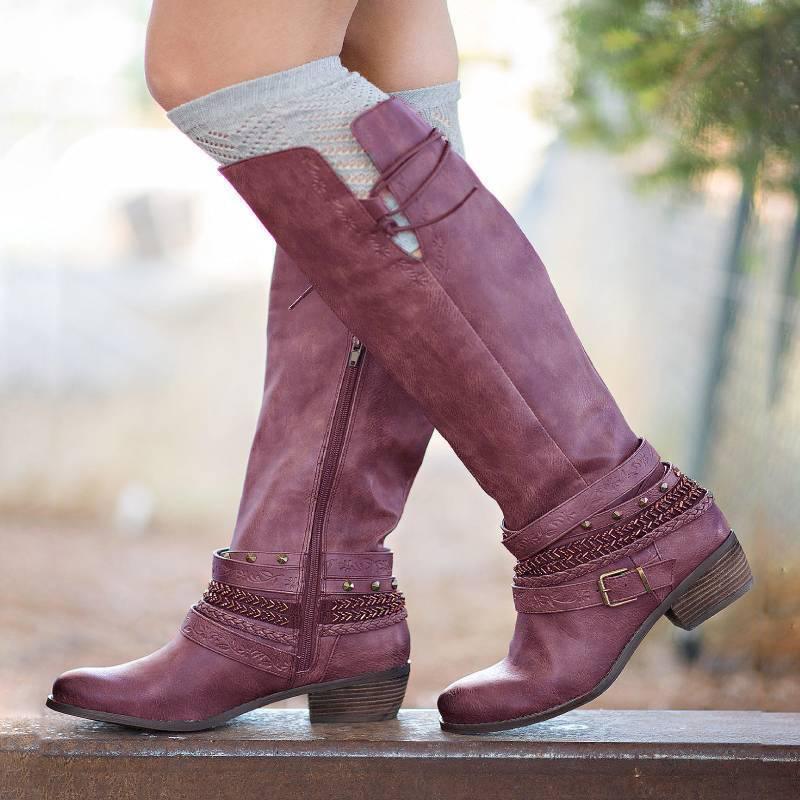 Retro women's high boots for knights - Trendha