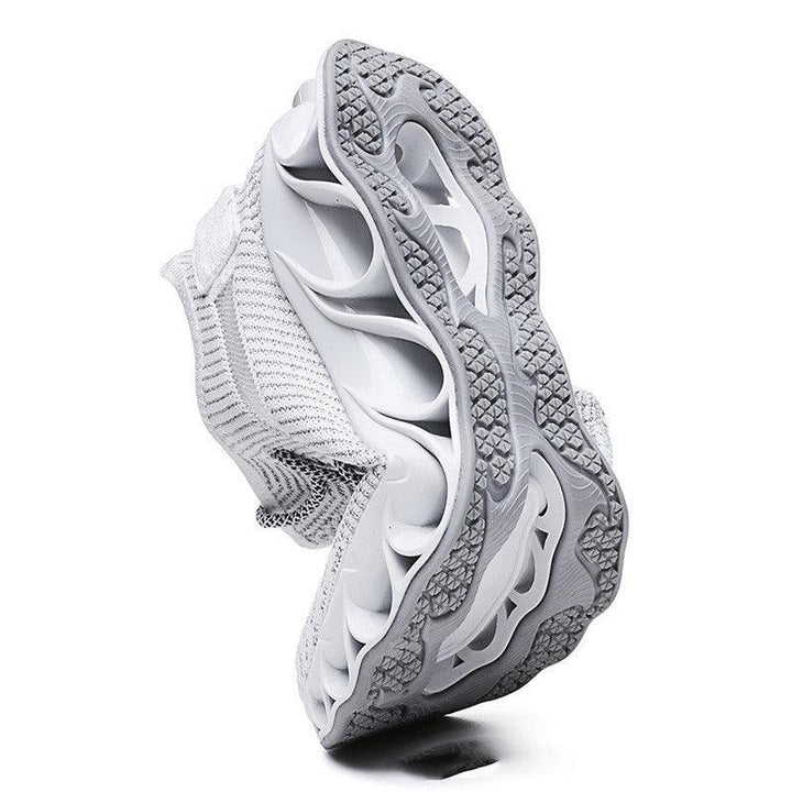 Flying Woven Fabric Breathable Sneakers, Hollow Casual Shoes, Large Size Shoes - Trendha