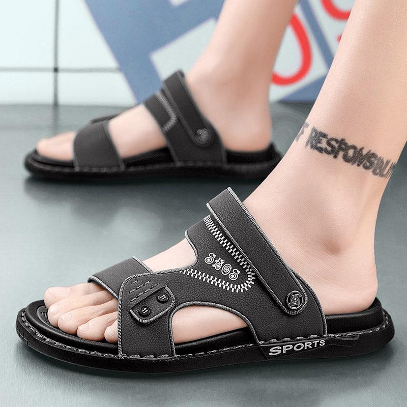 Outdoor Trendy Beach Sandals For Sports Wear Dual-use Non-slip Driving Slippers - Trendha