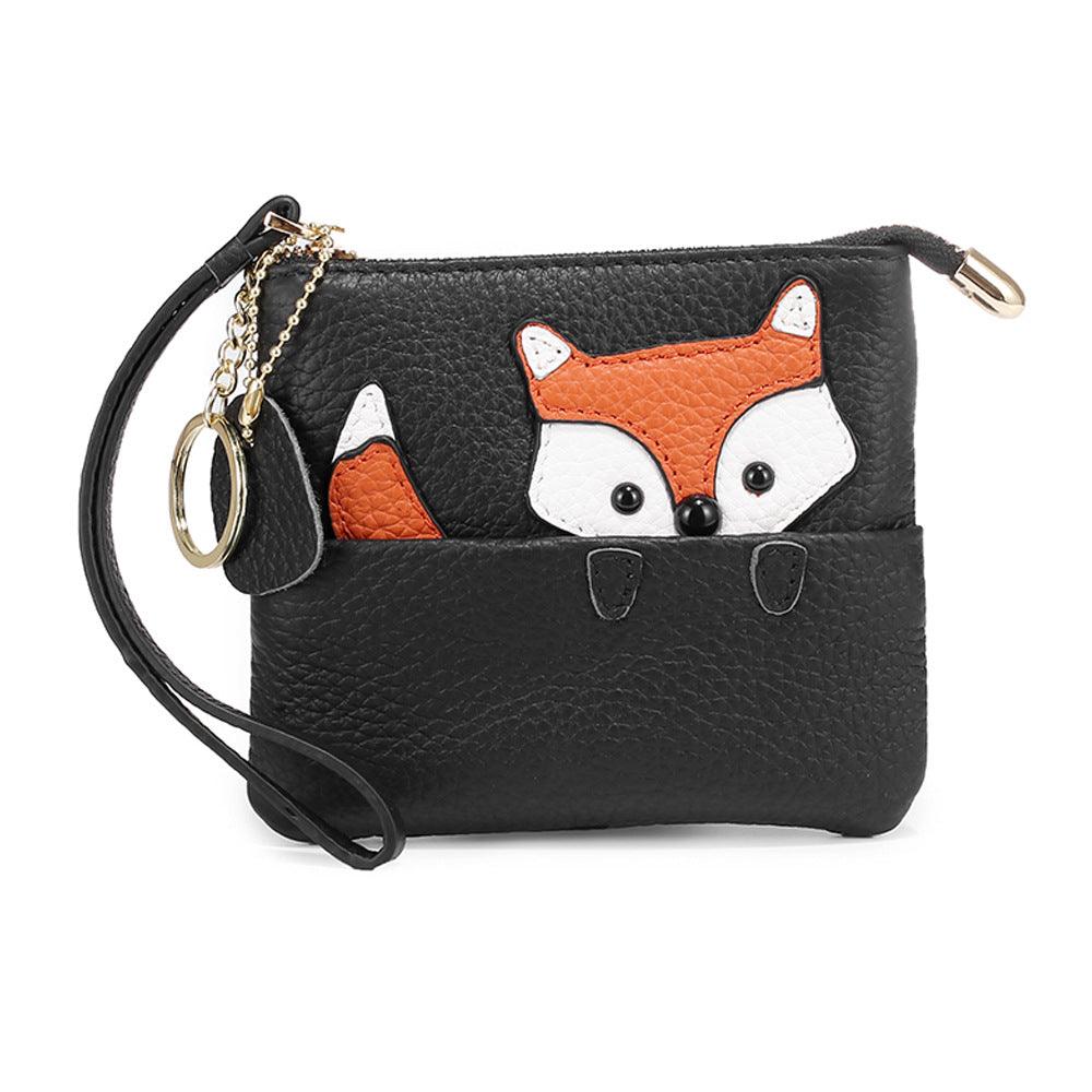 Women's Cute Mini Leather Zipper Small Wallet - Trendha