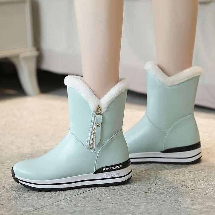 Snow Boots Women's Plus Cotton Plus Velvet Waterproof Cotton Shoes, Big Children's Short Boots - Trendha