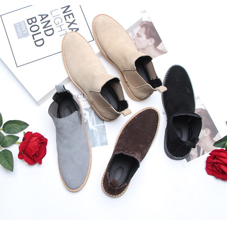 British all-match Martin boots boots men's short boots frosted - Trendha