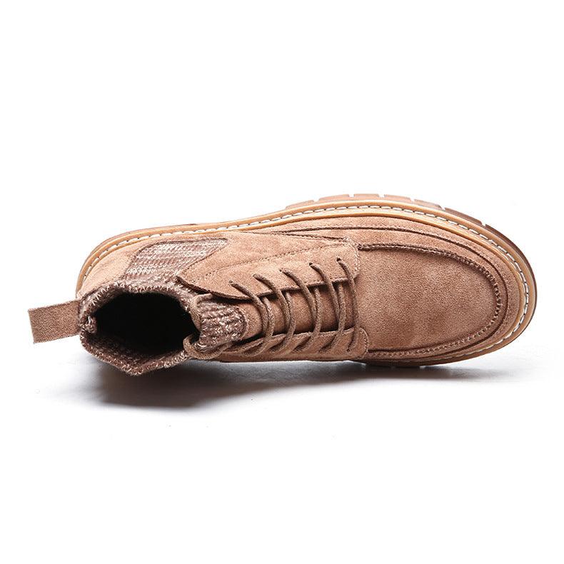 Men's high top Martin boots fashion socks big head - Trendha