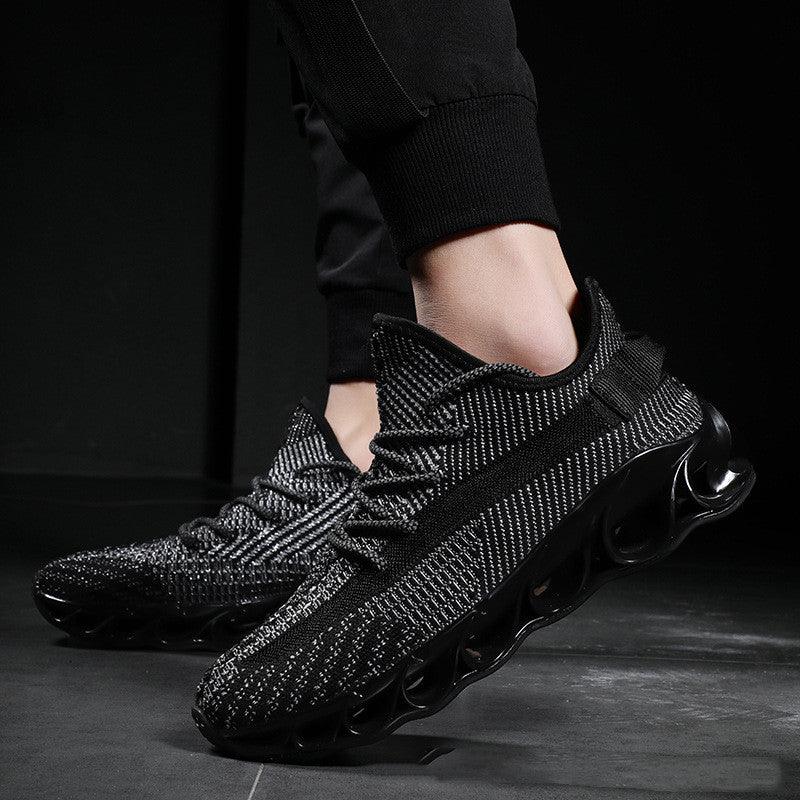 Flying Woven Fabric Breathable Sneakers, Hollow Casual Shoes, Large Size Shoes - Trendha