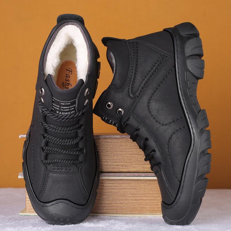 Men's Winter Plus Velvet Warmth And Thick Cotton Shoes - Trendha
