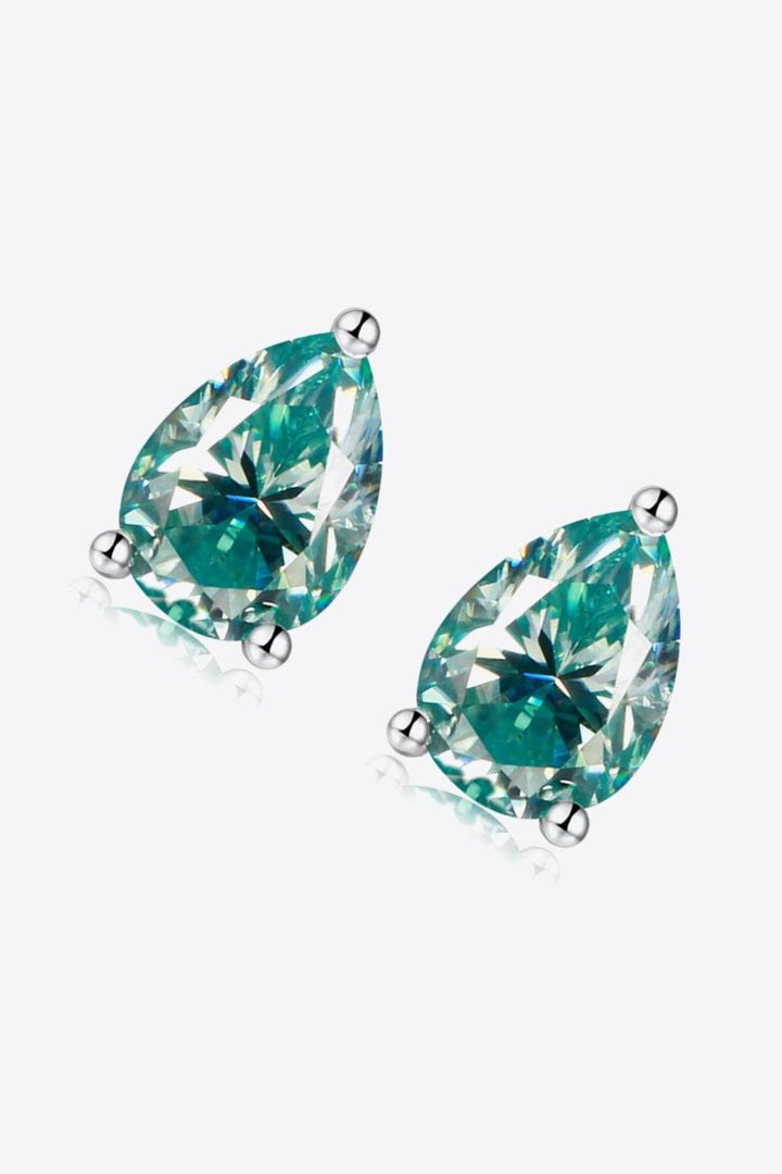 2 Carat Moissanite Teardrop Earrings - Trendha