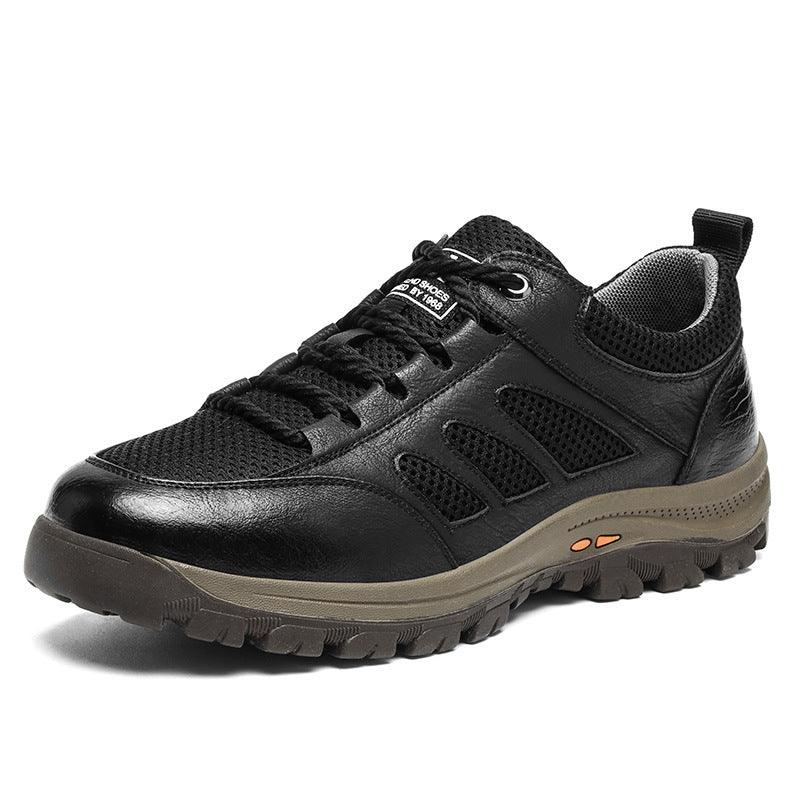 Men's PU-and-Mesh Casual Lace-Up Shoes