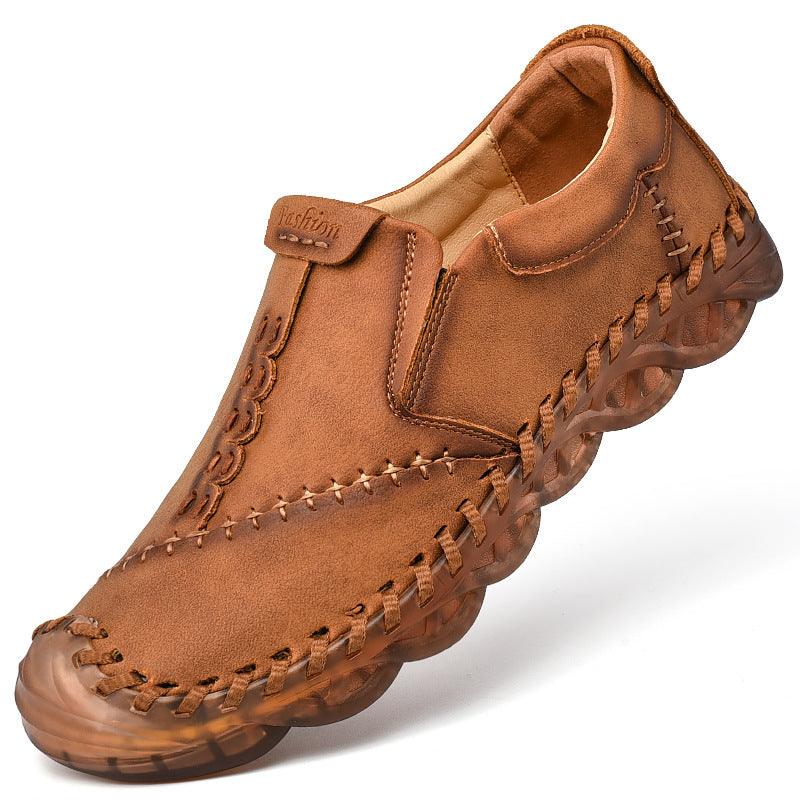 Men's Handmade Casual Breathable Leather Shoes - Trendha