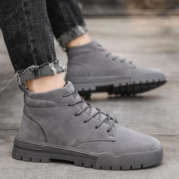 Men's solid color Martin boots - Trendha