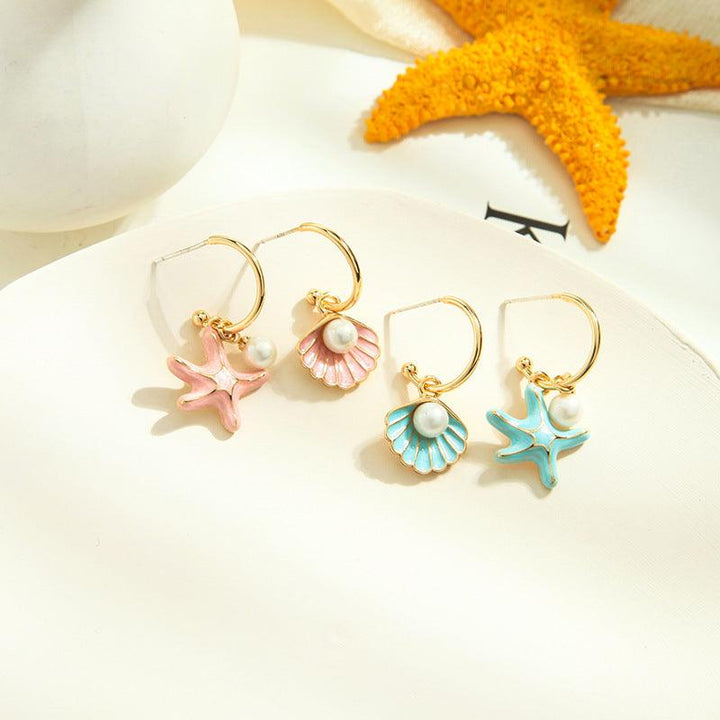 Shell pearl earrings - Trendha