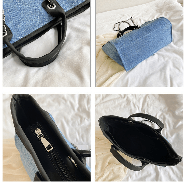 Simple Chain One-shoulder Diagonal Tote Bag - Trendha