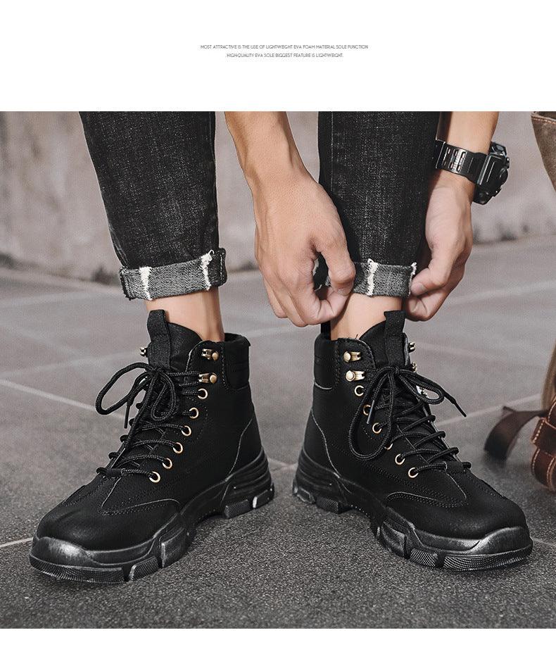 Men's British Style High-Top Martin Boots - Trendha