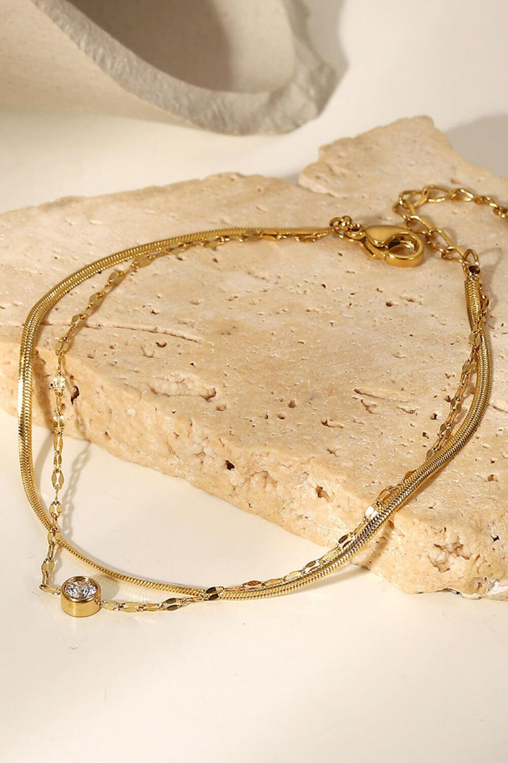 Icing on the Cake Rhinestone Double-Layered Bracelet - Trendha