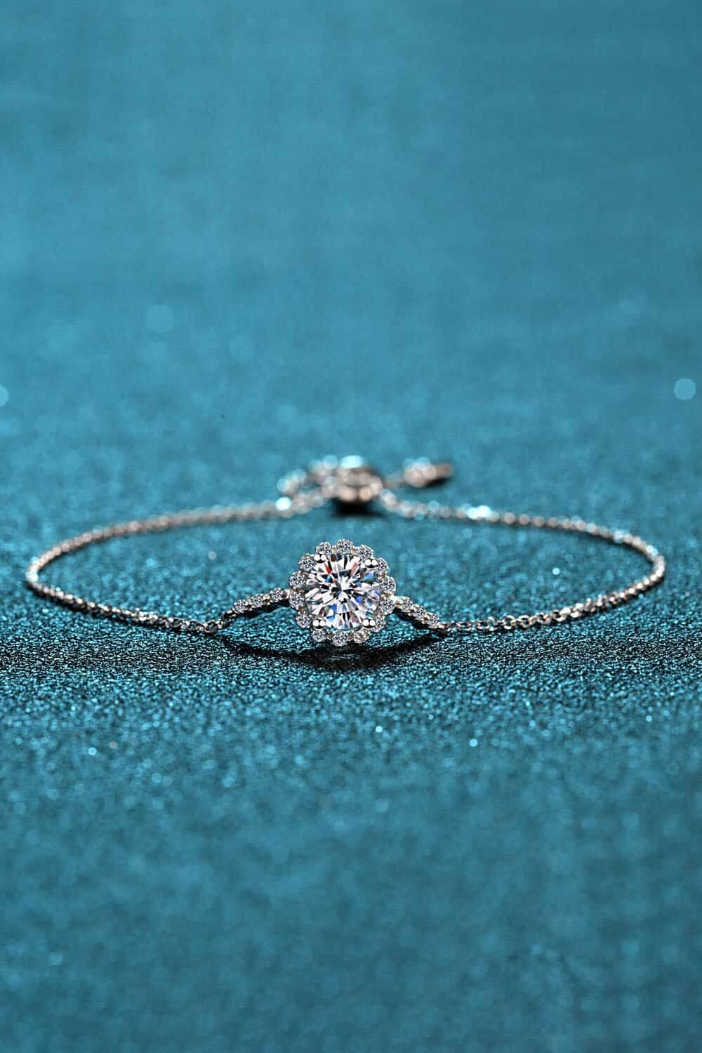 1 Carat Moissanite Chain Bracelet - Trendha