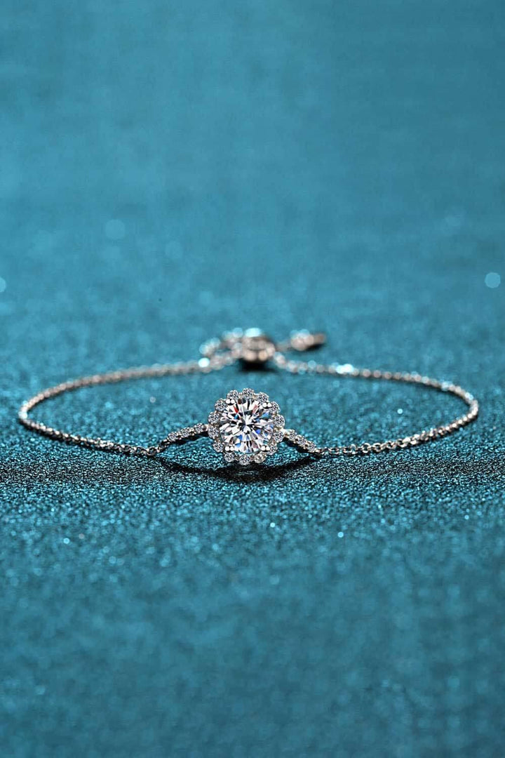 1 Carat Moissanite Chain Bracelet - Trendha