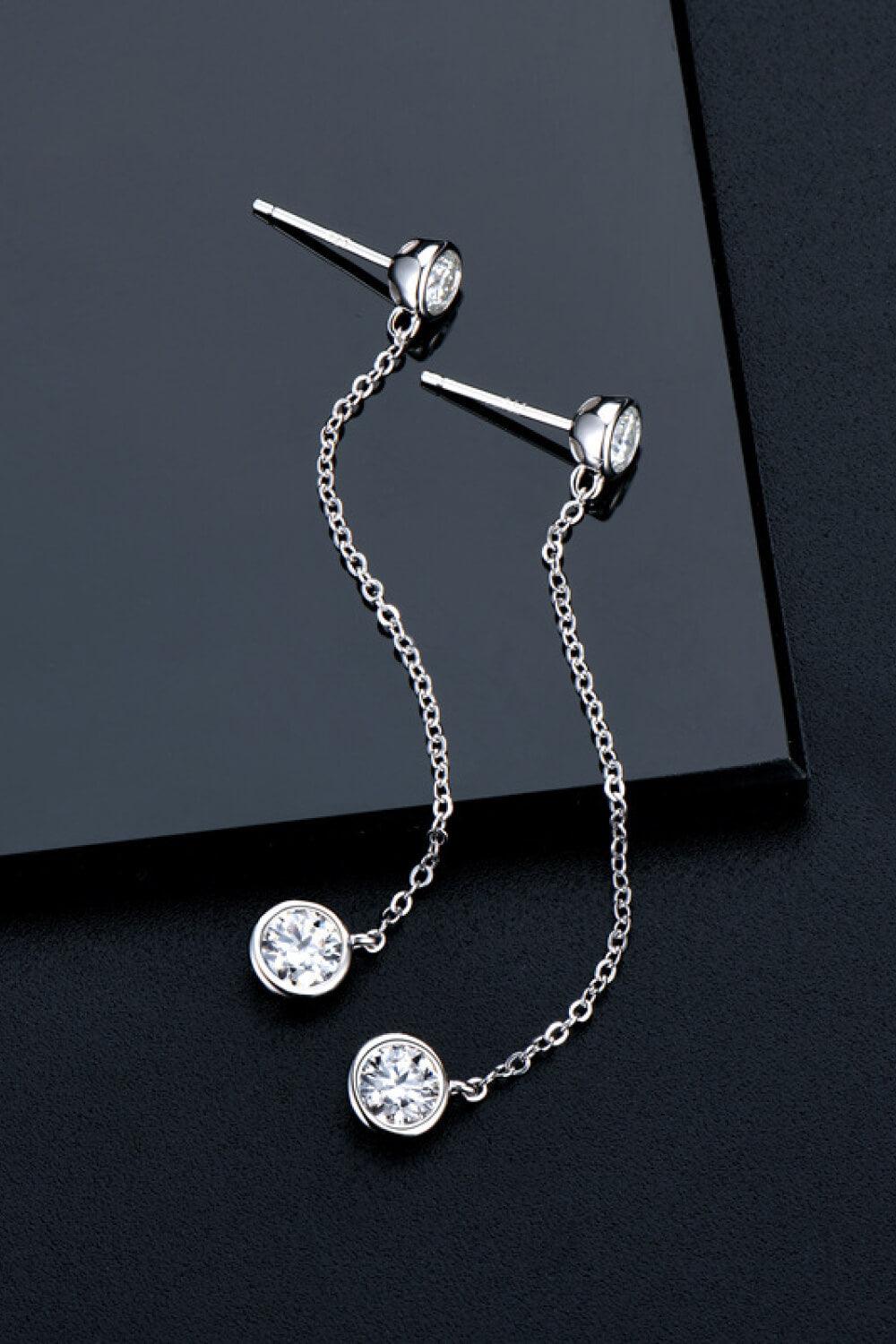 Moissanite Chain Earrings - Trendha