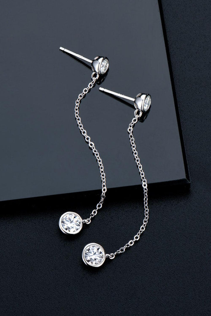 Moissanite Chain Earrings - Trendha